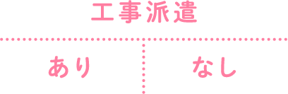 工事派遣あり・なし