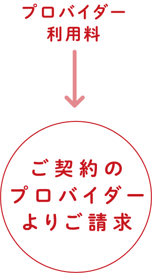 プロバイダー利用料　ご契約のプロバイダーよりご請求