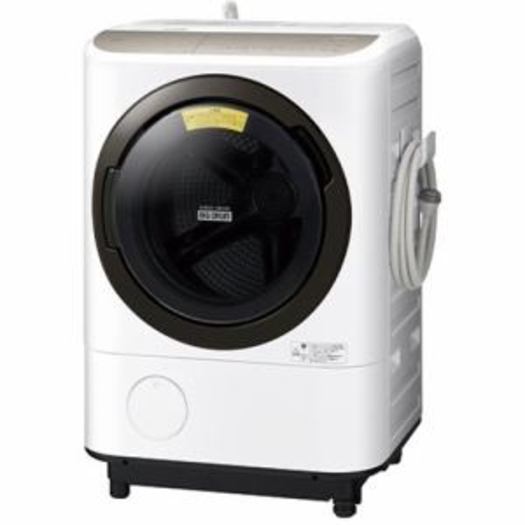 【標準設置工事付】日立 ドラム式洗濯乾燥機 ビッグドラム 洗濯12kg/乾燥7kg 左開き ホワイト BD-NV120FL W