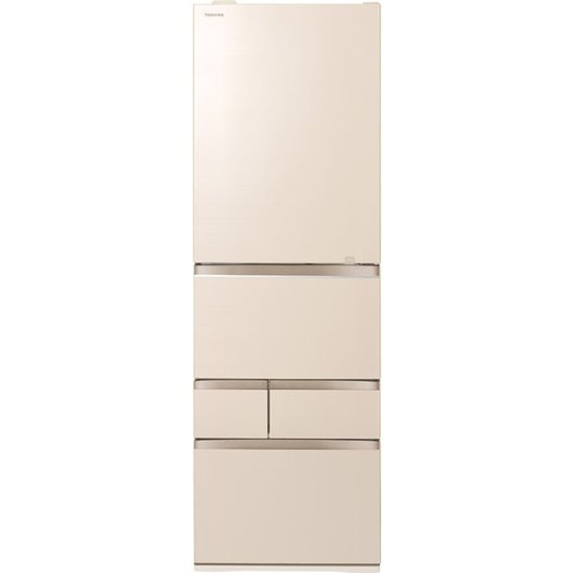 【標準設置付】東芝  冷蔵庫（501L・右開き） 5ドア VEGETA グレインアイボリー  GR-T500GZ（UC）