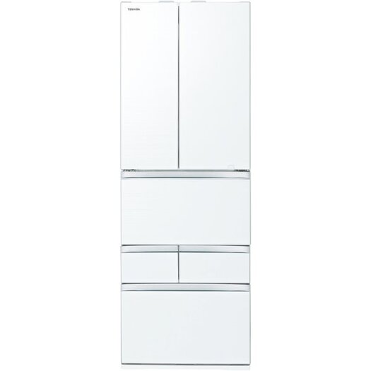 【標準設置付】東芝  冷蔵庫（508L・フレンチ） 6ドア VEGETA クリアグレインホワイト GR-T510FZ（UW）