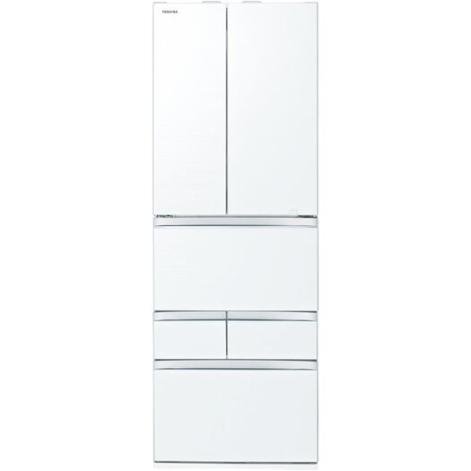 【標準設置付】東芝  冷蔵庫（508L・フレンチ） 6ドア VEGETA クリアグレインホワイト GR-T510FZ（UW）