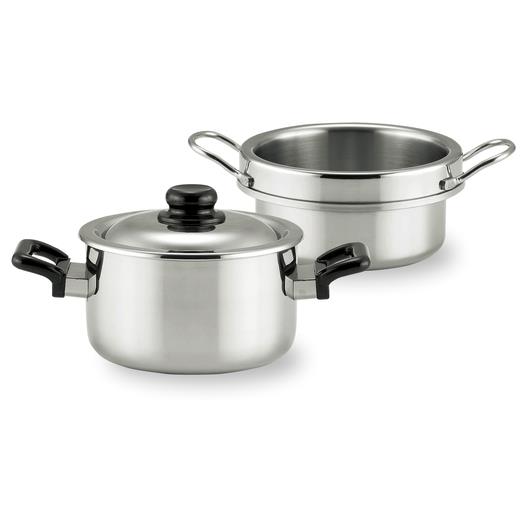 【霜龍器物】余熱＆湯煎調理鍋セット　内鍋・外鍋 各1