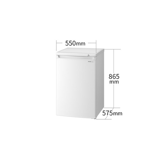 【標準設置対応付】シャープ 　FJ-HS9G-W 直冷式冷凍庫 86L ホワイト系3