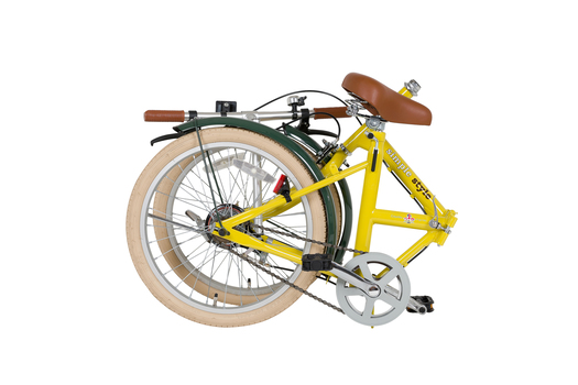 KCD】20型折りたたみ自転車 シンプルスタイル ハーヴェストイエロー 