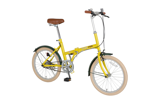 【KCD】20型折りたたみ自転車　シンプルスタイル　ハーヴェストイエロー3