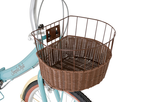 【KCD】24型低床フレーム折畳自転車　シンプルスタイル　グレイブルー3