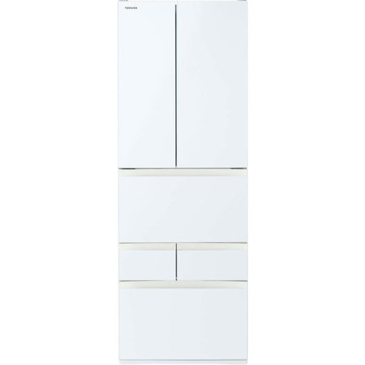 【標準設置工事付】 VEGETA  冷凍冷蔵庫（509L・フレンチドア） 6ドア グランホワイト GR-S510FK（EW）