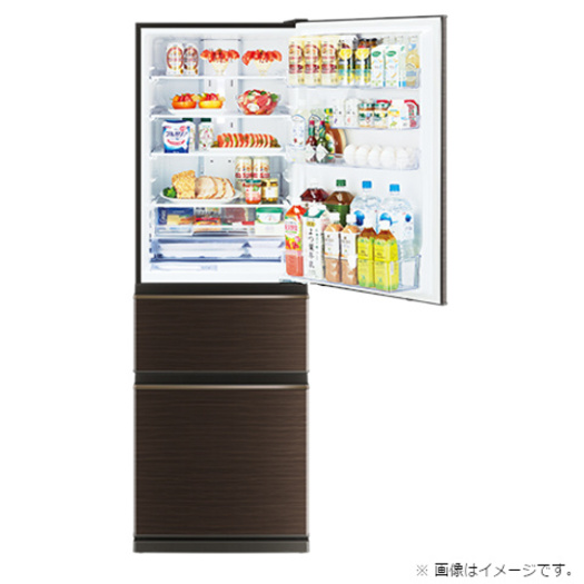 【標準設置対応付】三菱電機  冷蔵庫 （405L・右開き） 3ドア CDシリーズ グロッシーブラウン  MR-CD41F-BR2