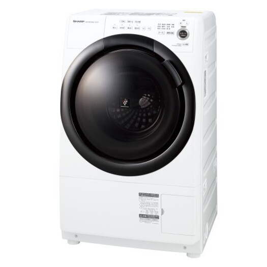 【標準設置付】【シャープ】ES-S7F-WLドラム式プラズマクラスター洗濯乾燥機 洗濯7kg 左開き ホワイト系