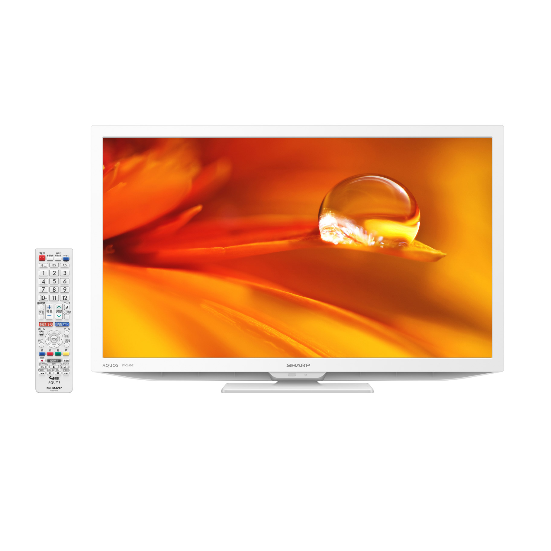 【シャープ】2T-C24DEW アクオス DEシリーズ 24V型 地上・BS・110度CSデジタル液晶テレビ ホワイト系1