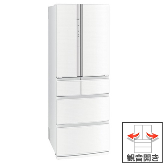 【標準設置対応付】三菱電機  冷蔵庫（462L・フレンチドア） 6ドア クロスホワイト  MR-R46G-W