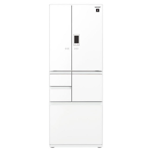 【標準設置付】シャープ  冷蔵庫 502L フレンチドア 6ドア ピュアホワイト  SJ-AF50H-W