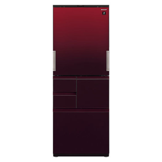 【標準設置付】シャープ  冷蔵庫 502L どっちもドア 5ドア グラデーションレッド  SJ-AW50H-R
