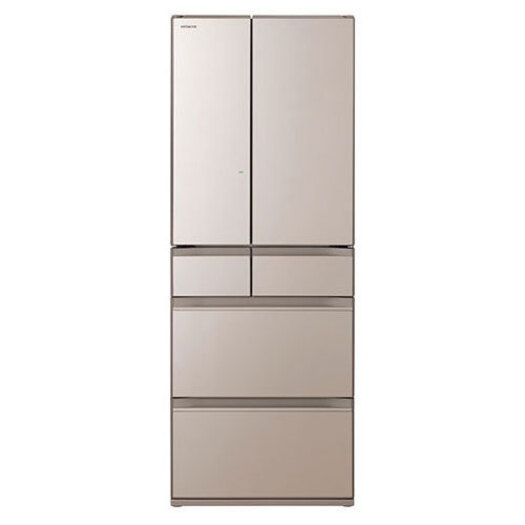 【標準設置工事付】日立  冷蔵庫 HWタイプ 478L フレンチドア 6ドア クリスタルシャンパン  R-HW48R XN