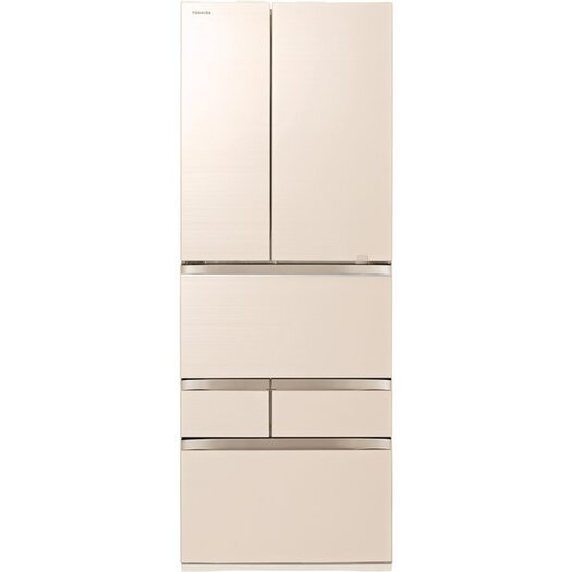【標準設置工事付】東芝 冷蔵庫（551L・フレンチドア） 6ドア VEGETA グレインアイボリー GR-T550FZ（UC）