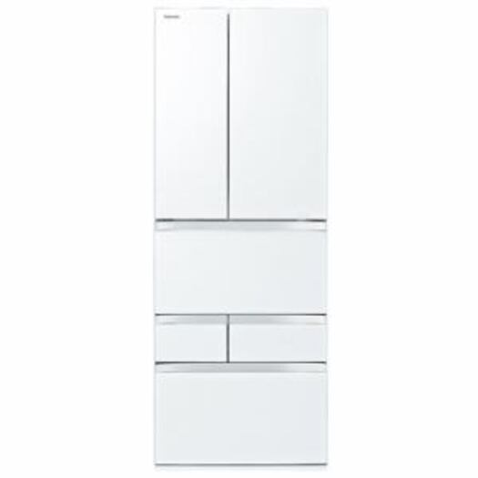 【標準設置対応付】東芝 冷蔵庫（601L・フレンチドア）6ドア VEGETAクリアグレインホワイトGR-T600FZ（UW）1