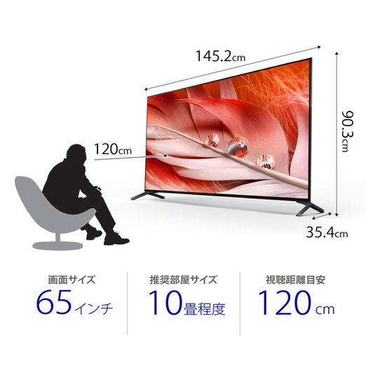 【標準設置対応付】ソニー XRJ-65X90J ブラビアXR 65V型 地上・BS・110度CSデジタル 液晶テレビ2