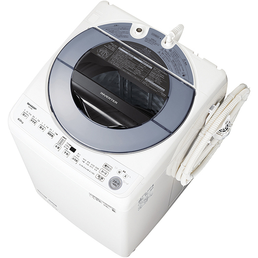 【標準設置対応付】シャープ　全自動洗濯機 8kg シルバー系　ES-GV8E-S