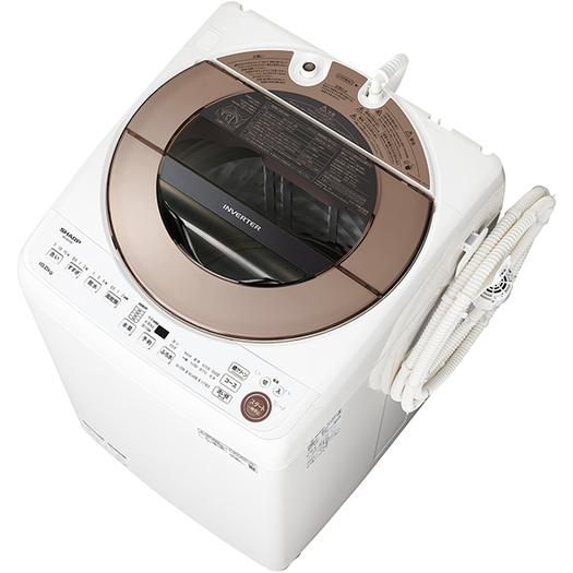 【標準設置対応付】シャープ　全自動洗濯機 10kg ブラウン系　ES-GV10E-T