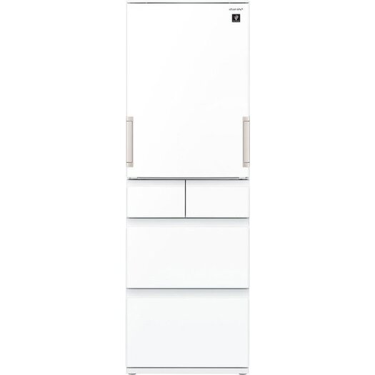 【標準設置対応付】シャープ プラズマクラスター冷蔵庫 （412L・どっちもドア） 5ドア ピュアホワイトSJ-G413G-W