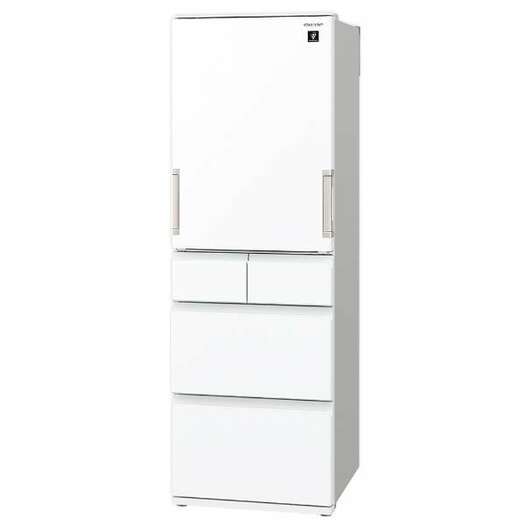 【標準設置対応付】シャープ プラズマクラスター冷蔵庫 （412L・どっちもドア） 5ドア ピュアホワイトSJ-G413G-W2