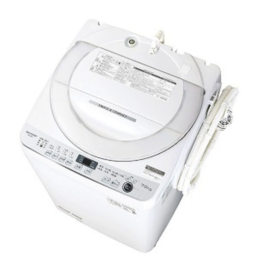 【標準設置対応付】シャープ全自動洗濯機 7.0kg ホワイト系ES-GE7E-W