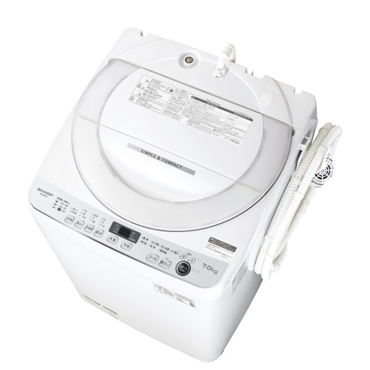 【標準設置対応付】シャープ全自動洗濯機 7.0kg ホワイト系ES-GE7E-W3
