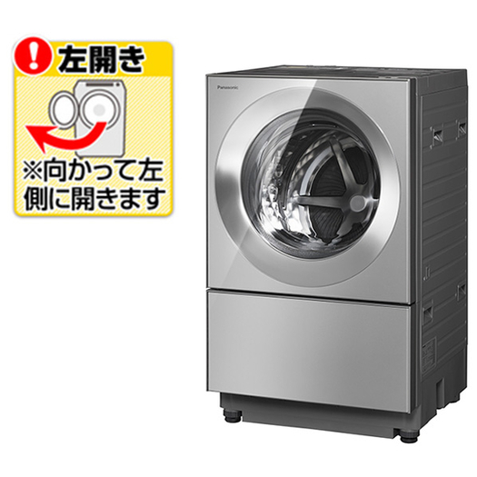 【標準設置工事付】パナソニックななめドラム式洗濯機 Cuble 左開き プレミアムステンレスNA-VG2500L-X