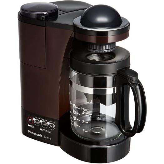 【パナソニック】  ミル付き 浄水 コーヒーメーカー ステンレスフィルター付き ブラウン NC-R500-T1