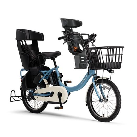 【ヤマハ】電動アシスト自転車 3人乗り用チャイルドシート付きPAS Babby un SP 20インチ パウダーブルー2