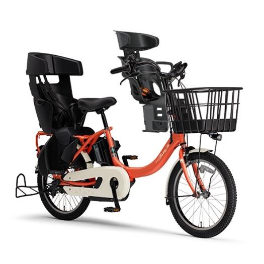 【ヤマハ】電動アシスト自転車 3人乗り用チャイルドシート付きPAS Babby un SP 20インチ コーラルレッド