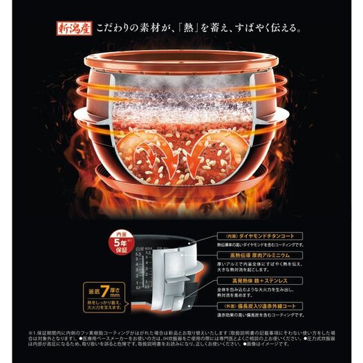 東芝】RC-10ZWP(K) [真空圧力IH炊飯器 炎匠炊き 備長炭かまど本羽釜