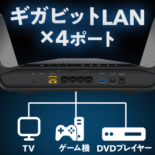 【ネットギアジャパン】RAX70-100JPS Nighthawk AX6600 トライバンド WiFi6 無線LANルーター3