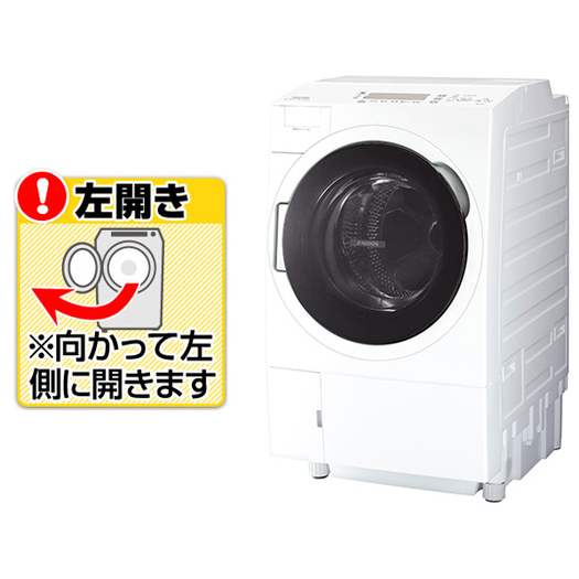 【標準設置対応付】東芝ドラム式洗濯乾燥機 ZABOON 洗濯11.0kg/乾燥7kg 左開き TW-117V9L（W）2