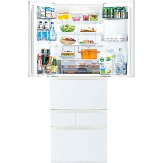 【標準設置対応付】 VEGETA  冷凍冷蔵庫（509L・フレンチドア） 6ドア グランホワイト GR-S510FK（EW）2