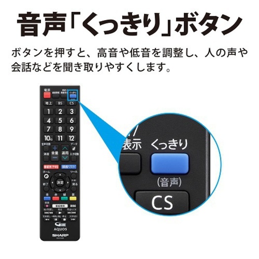 【シャープ】2T-C24DEB アクオスDEシリーズ 24V型 地上・BS・110度CSデジタル液晶テレビ ブラック系3