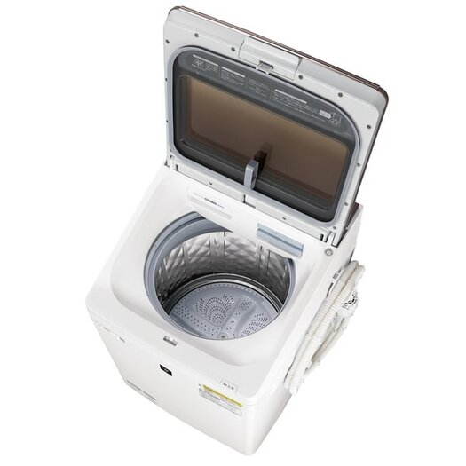 【標準設置対応付】シャープ ES-PW10E-T [縦型洗濯乾燥機 洗濯10.0kg/乾燥5.0kg ブラウン系]2