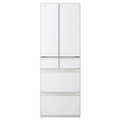 【標準設置対応付】日立 冷蔵庫 HWタイプ 478L フレンチドア 6ドア クリスタルホワイト R-HW48R XW