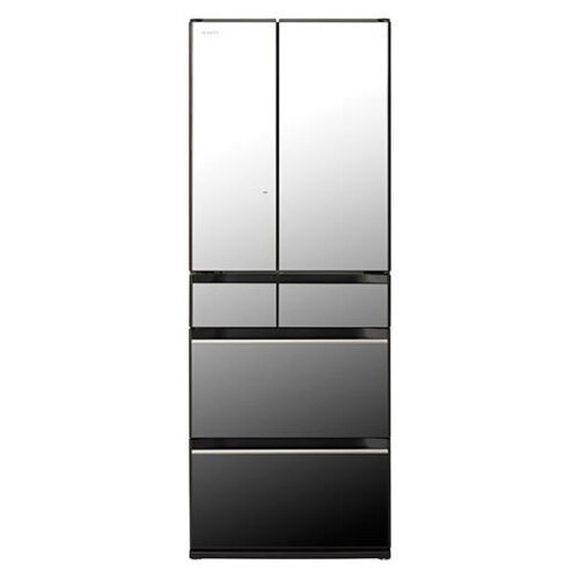 【標準設置対応付】日立 冷蔵庫 HXタイプ 540L フレンチドア 6ドア クリスタルミラー R-HX54R X