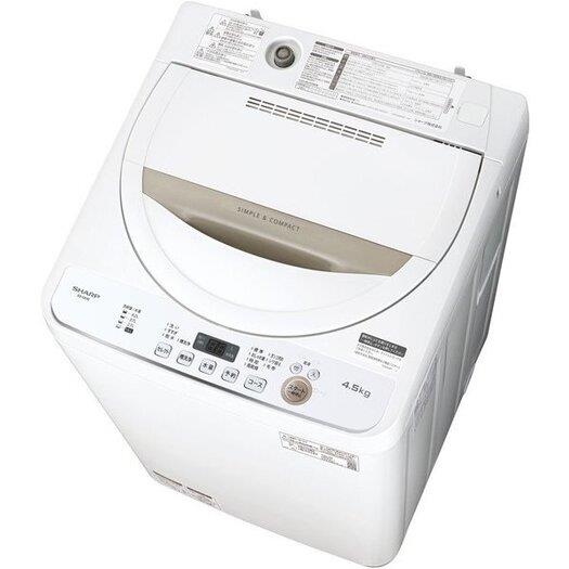 【標準設置対応付】シャープ ES-GE4E-C 全自動洗濯機 4.5kg ベージュ系