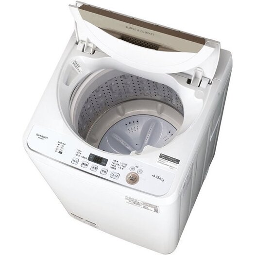 【標準設置対応付】シャープ ES-GE4E-C 全自動洗濯機 4.5kg ベージュ系2