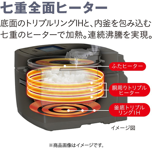 【三菱電機】 NJ-VEC18-H IHジャー炊飯器 1升炊き 炭炊釜 （2層厚釜） 淡雲3