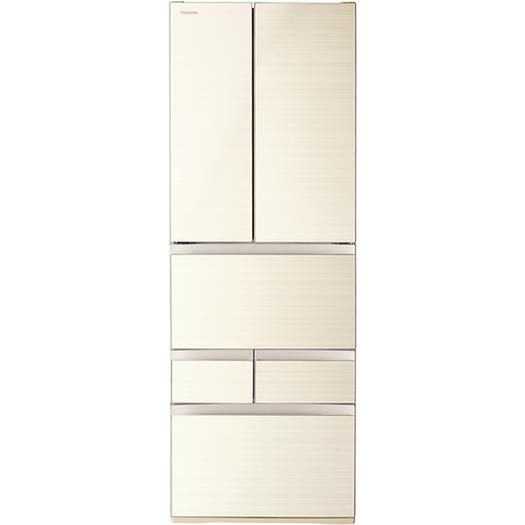 【標準設置対応付】2021年モデル 東芝 GR-T510FH 6ドア冷凍冷蔵庫 (509L・フレンチドア) ラピスアイボリー
