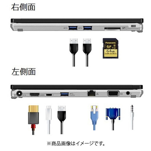 【パナソニック】CF-QV1FDMQR 12型/メモリ 16GB/SSD 512GB/ブラック＆シルバー3