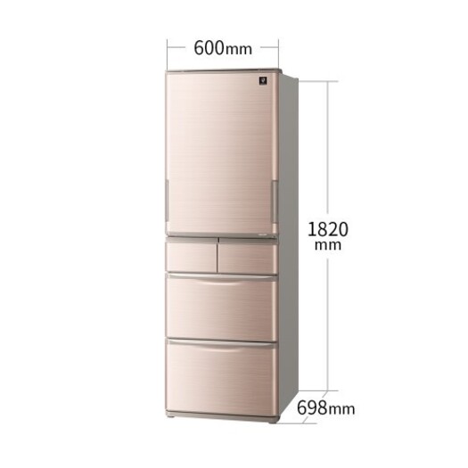 【標準設置対応付】シャープ SJ-X414H-T プラズマクラスター冷蔵庫 （412L・どっちもドア） 5ドア ブラウン系3