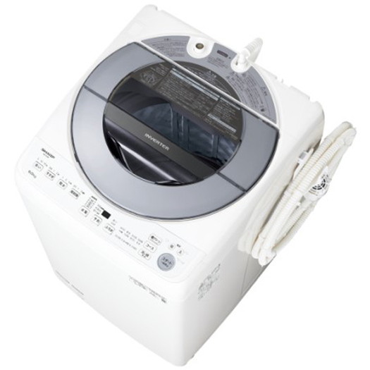 【標準設置対応付】シャープ ES-GV8F-S 全自動洗濯機 8kg シルバー系