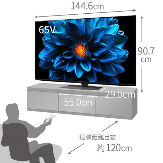 【標準設置対応付】シャープ 4T-C65DN1 アクオス DN1シリーズ 65V型 BS/CS 4K内蔵液晶テレビ3