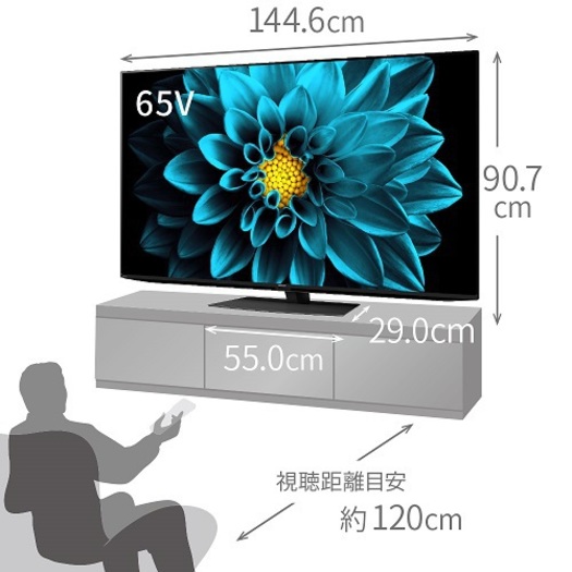 【標準設置対応付】シャープ 4T-C65DL1 アクオス DL1シリーズ 65V型 BS/CS 4K内蔵液晶テレビ3