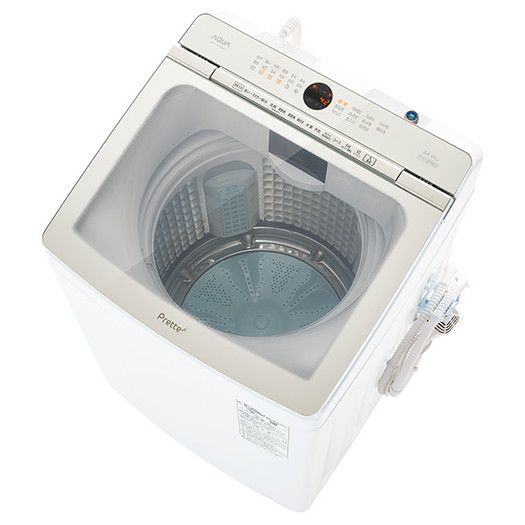 【標準設置対応付】AQUA AQW-VX14M（W） Prette プレッテ 簡易乾燥機能付き洗濯機 14.0kg